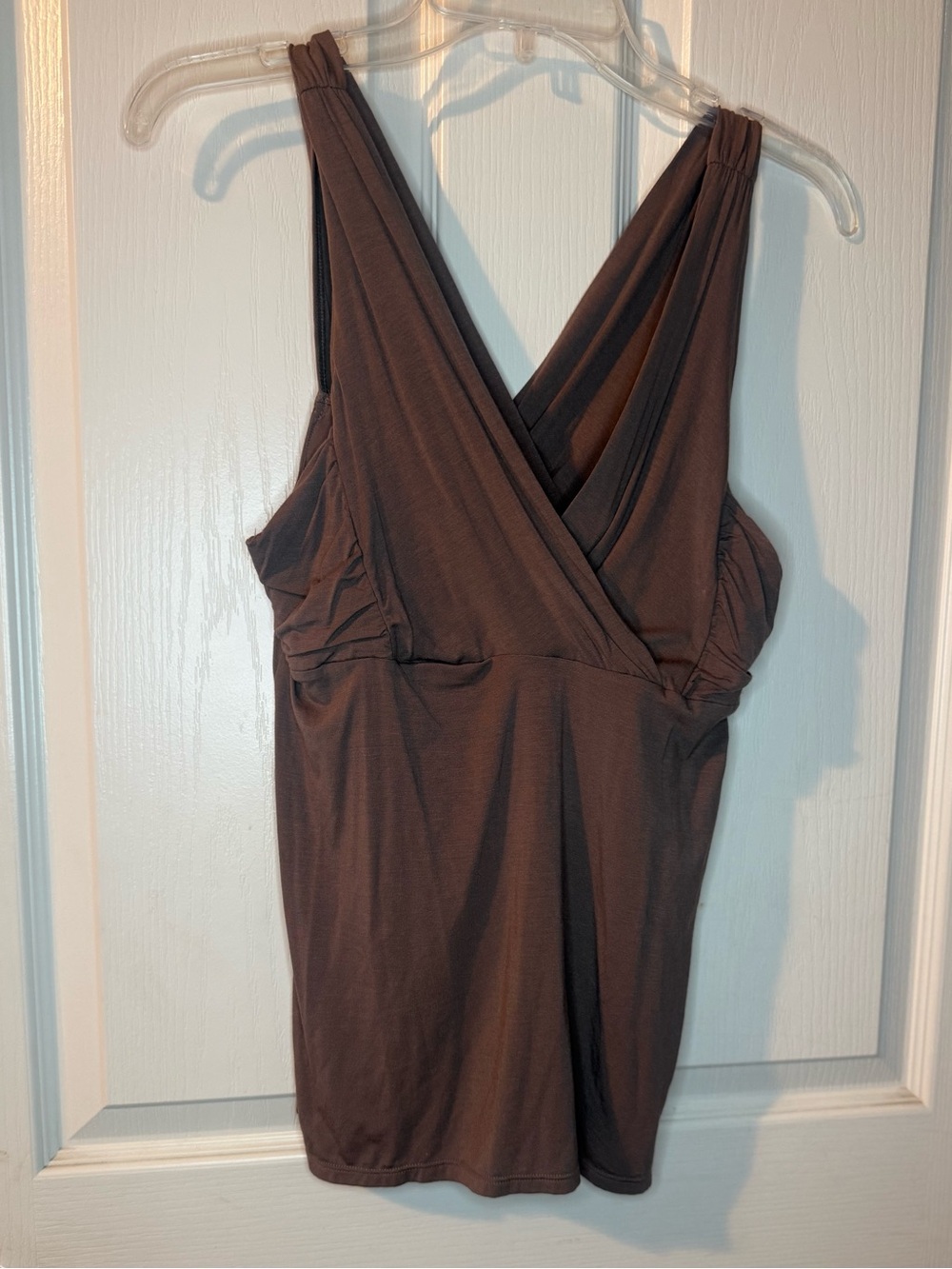 Victoria's Secret Chocolate Brown Draped V-Neck Tank